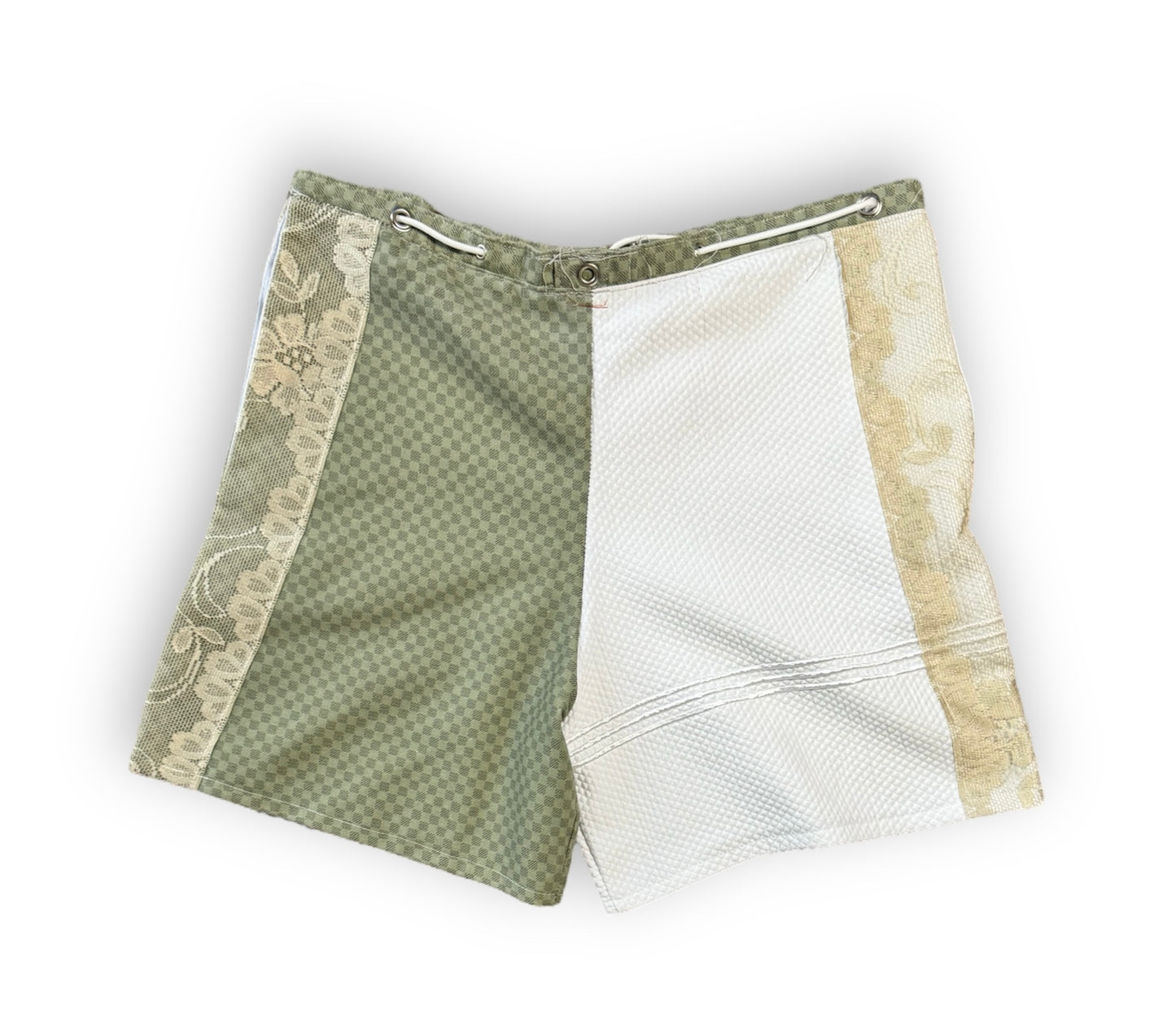 Green Checker/lace shorts